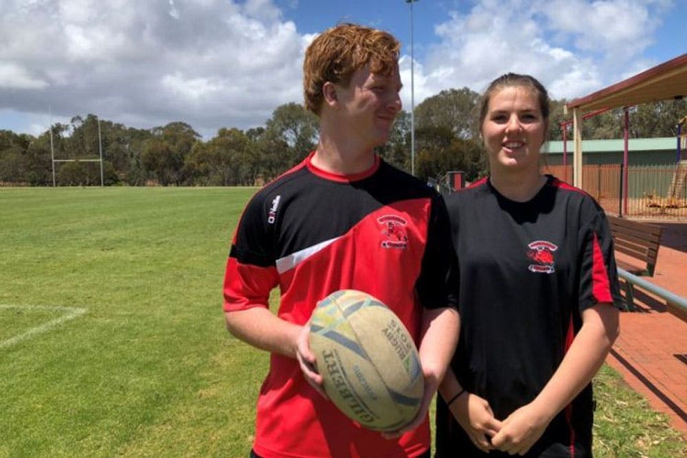 Caleb Whitton and Alannah Golding. Photo: ABC News, Claire Campbell